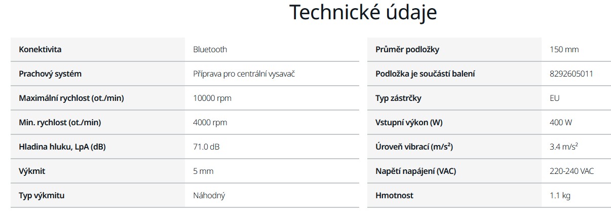 Mirka DEROS II 650 5mm Elektrika - Obrázek 2